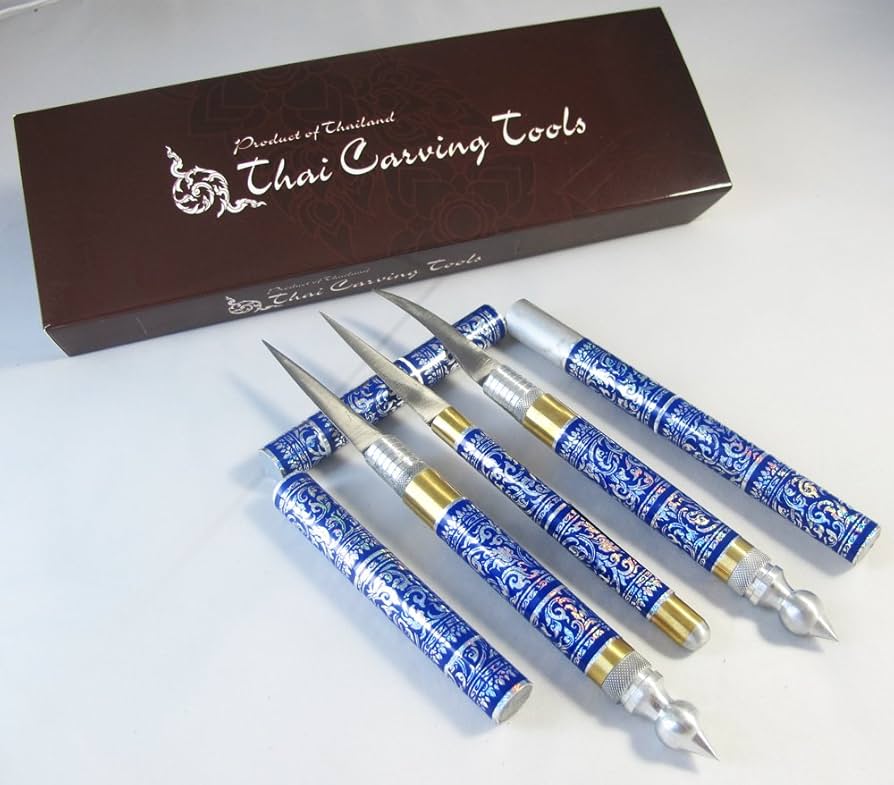 タイ製品　カービングナイフ　 新品未使用　 3本セット Amazon | 3本セット タイ製 フルーツ・ソープカービングナイフ